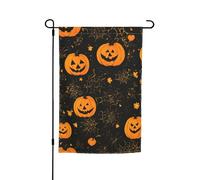 Stampa zucca di Halloween 30,5 x 45,7 cm portico tutte le stagioni bandiere all'aperto decorazione cortile bandiera patio decorazione cortile