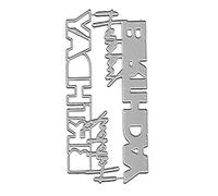 Stampaggio per scrapbooking, fustelle per la creazione di biglietti, fustelle in metallo a forma di lettere, stencil per foto artigianali su carta, biglietti decorativi