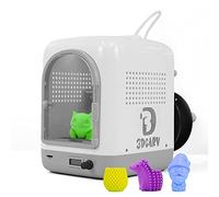 Stampante 3D, 3D Printer, Mini Kit Stampante 3D Assemblato con Filamento PLA Piattaforma Rimovibile Ugello Scheda SD OLED Riprendi Stampa Alta Precisione e Velocità Vol. Build 80x80x80mm (Bianco)