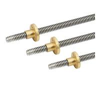 Stampante 3D T12 Vite di comando 12mm Diametro Piombo 2mm 4 8 10 12 14 16 20mm Passo 2mm Lunghezza100mm 300 500 600 1000mm con dado in rame, 1 pz