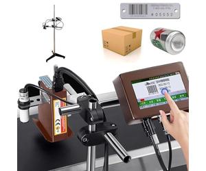 Stampante a getto di inchiostro industriale, macchina automatica di codifica a getto d'inchiostro per la codifica online ad asciugatura rapida, touch screen di HD