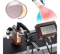 Stampante a getto d'inchiostro continua, codificatore automatico della data per l'immagine dell'etichetta batch QR del codice a barre, touch screen, larghezza di stampa di 25,4 mm