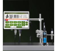 Stampante a getto d'inchiostro in linea automatica industriale, macchina for codifica batch, stampa di numeri, data di scadenza, orari, testo variabile, codice QR, testo Data Matrix, logo, codice a ba