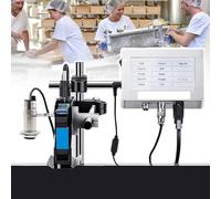Stampante a getto d'inchiostro industriale automatica, apparecchiature di stampa di codifica data multilingue per testo, numeri, codici QR, codici a barre e grafica, spruzzatura laterale e inferiore