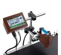 Stampante a getto d'inchiostro industriale, macchina per la codifica online automatica da 12,7 mm/25,4 mm con touch screen per codice QR di testo/codice a barre/numero di lotto/etichetta/immagine