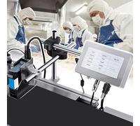 Stampante a getto d'inchiostro industriale per codifica automatica, supporto multilingue, capacità di spruzzatura laterale e inferiore, ideale per testi, numeri, codici QR, codici a barre e stampa