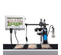 Stampante a getto d'inchiostro industriale per data di scadenza e codifica in lotti, codificatore automatico online con spruzzatura multi-angolo a 360° per linee di produzione ad alta velocità