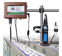 Stampante a getto d'inchiostro industriale per la codifica online con il touch screen, stampa il testo Codice QR Codice a barre Numero di lotto Data etichetta sulle linee di produzione