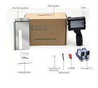 Stampante a getto d'inchiostro portatile 25.4mm Handheld Coding Machine Piccola stampante a getto d'inchiostro portatile Etichetta con logo for tappo di bottiglia 25 Scelte linguistiche Contatore/Nume