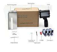 Stampante a getto d'inchiostro portatile 25.4mm Handheld Coding Machine Piccola stampante a getto d'inchiostro portatile Etichetta con logo for tappo di bottiglia 25 Scelte linguistiche Contatore/Nume