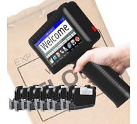 Stampante a getto d'inchiostro portatile da 4,3 pollici, etichettatrice per stampante portatile Supporta più di 40 lingue e metodi di input per numero di lotto/data ecc.,Machine+10inkcartridges