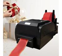 Stampante a nastro di raso fai da te con supporto per bobina, macchina da stampa termica multilingue, velocità 150 mm/s, per confezioni regalo, bouquet, matrimoni, feste, quattro file