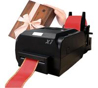 Stampante a nastro di raso per testo personalizzato, logo, modello, supporto oltre 50 lingue, ideale per confezioni regalo, artigianato floreale, decorazioni per feste