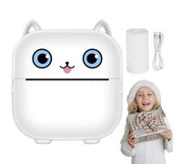 Stampante adesiva, stampante senza inchiostro mini - Stampante per telefoni portatile wireless - Macchina per maker di etichette portatile senza inchiostro per immagini Foto riviste Note Studia