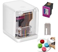 Stampante Alimentare a Getto D'inchiostro Commestibile Portatile con Controllo App e Inchiostro Rimovibile Tecnologia Avanzata Termico per Caffè Pane Torte Biscotti Printer + black ink cartridge