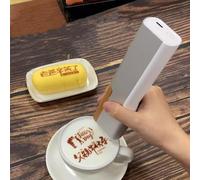 Stampante alimentare portatile, mini penna stampante e stampante a getto d'inchiostro commestibile, stampante Wi-Fi a getto d'inchiostro portatile per biscotti al caffè, pane e torta(Brown)
