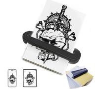 Stampante Bluetooth per tatuaggi, mini stampante termica per tatuatori e principianti, include 15 fogli di carta per trasferimento tatuaggi, compatibile con telefoni cellulari