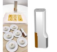 Stampante Commestibile Portatile, Stampante Alimentare Multifunzionale, Penna a Getto D'inchiostro Wireless per Alimenti Con Controllo App, Precisione 300 Dpi, Per Caffè, Pane, Torte, Biscotti,Brown