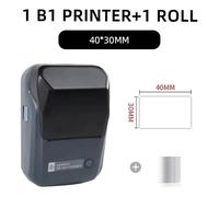 Stampante con etichetta termica bluetooth portatile per adesivi auto adesivi rotoli rotondi b1 etichettatura compatibile con vari dispositivi(1Roll 40x30)