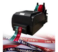 Stampante digitale a nastro per etichette personalizzate in nastro satinato, supporta oltre 50 lingue e stampa ad alta velocità da 150 mm/s, ideale per feste ed eventi di Natale