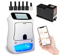 Stampante digitale mobile per nail art, robot 3D automatico per la stampa di unghie con pannello di controllo e WiFi, 3000 foto personalizzate integrate, stampante per unghie intelligente