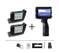 Stampante for etichette da 12,7/25,4 mm, stampante a getto d'inchiostro portatile, macchina for la codifica del modello del logo del numero di lotto della barra QR portatile ,Forte adesione(With 2 ink