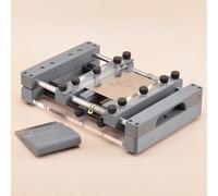 Stampante for stencil PCB, stazione di stampa serigrafica manuale SMT con maglie in acciaio, tavolo di stampa for pasta saldante con maglie in acciaio PCB con funzione di serraggio della piastra(15cm)