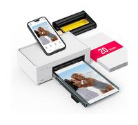 Liene Amber M100 Stampante Fotografica per Smartphone, 10x15 WiFi Stampante a Sublimazione per PC/iPhone/Android, Cartuccia d'inchiostro e 20 Carte Fotografiche incluse, 300DPI