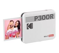 KODAK Mini 3 Retro 4PASS Stampante Fotografica Portatile (7.6x7.6cm) + 8 Fogli, Bianco