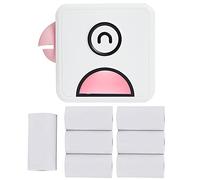 Stampante MINI Bluetooth, Mini Stampante Bluetooth Portatile con Rotolo di Carta Termica per Foto, Domande Sbagliate, Conti di Mano Compatibile con Smartphone (Rosa)