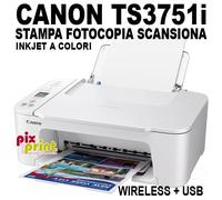 STAMPANTE MULTIFUNZIONE CANON TS3751i INKJET A COLORI WIFI+USB COLORE BIANCO