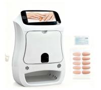 Stampante Nail Art Digitale Automatica Con 2400DPI E Display Touch 5", Stampante Unghie 3D Professionale Con App Wireless E Lampada U-V LED, Ideale Per Casa, Eventi, Studi E Saloni(Machine)