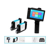 Stampante Palmare Portatile, Stampante a getto d'inchiostro portatile da 17,5 mm Codice batch Numero di serie Codice a barre Codice QR Logo Stampante a getto manuale(Printer with 2pc ink)