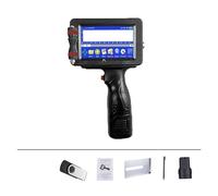 Stampante Palmare Portatile, Stampante portatile da 12,7/25,4 mm , Stampante a getto d'inchiostro portatile , QR Bar Codice batch Data Numero Logo Data di scadenza , 24 lingue ,per Logo/Immagine/Numer