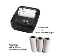 Stampante Palmare Portatile, Stampanti termiche for ricevute Bluetooth portatili wireless da 80 mm SDK gratuito for Android e iOS Nessun bisogno di inchiostro o toner Recibos Impresoras(Add 3 Rolls Pa