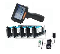Stampante Palmare Portatile, Touch Screen Stampante a getto d'inchiostro portatile da 12,7 mm Stampante for etichette con codificatore ad asciugatura rapida Stampante termica con logo QR Code 600 DPI