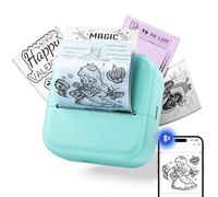 Stampante per adesivi, mini stampante termica con adesivi, stampante adesiva senza inchiostro, compatibile con telefono e tablet, mini stampante tascabile per appunti scolastici, album di ritagli,