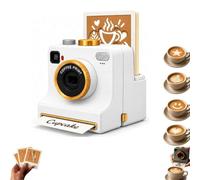 Stampante per caffè 3D con telecamera per arte del latte | Stampante manuale per caffè con un solo clic con 4 stencil per caffè, macchina d'arte meccanica in polvere(white)