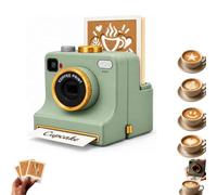 Stampante per caffè 3D con telecamera per arte del latte | Stampante manuale per caffè con un solo clic con 4 stencil per caffè, macchina d'arte meccanica in polvere(green)