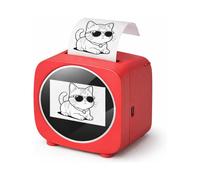 Stampante per Etichette A Comando Vocale Intelligente con Intelligenza Artificiale e Display, Etichettatrice Termica Portatile Senza Inchiostro,