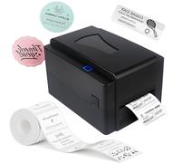 Stampante per etichette con codice a barre, risoluzione 300DPI, velocità 127 mm/s, larghezza di stampa 15-108 mm, senza taglierina, ideale per spedizioni, etichette di inventario e stampa di codici a