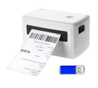Stampante per etichette di spedizione wireless desktop Stampa termica diretta BT+Connessione cablata USB Tutto in uno Supporto per etichette Codice a barre 1D 2D Larghezza carta 230mm per etichette di