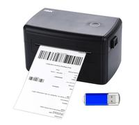 Stampante per etichette di spedizione wireless desktop Stampa termica diretta BT+Connessione cablata USB Tutto in uno Supporto per etichette Codice a barre 1D 2D Larghezza carta 230mm per etichette di