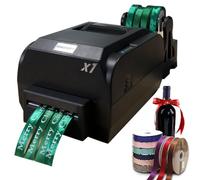 Stampante per nastri di raso Stampante per nastri digitali a 4 righe 200 dpi 150 mm/s Stampante per etichette Macchina per stampa a caldo, larghezza 12-20 mm, supporta oltre 50 lingue per confezioni r