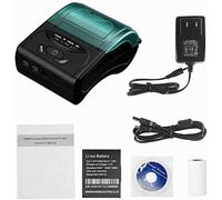 Stampante per scontrini wireless, con Bluetooth, stampa su carta termica da 58 millimetri, per dispositivi mobili, ESC, POS e Star, per PC, Android e iOS, alimentazione con batteria ricaricabile