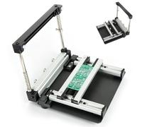 Stampante per stencil PCB, stazione di stampa manuale per piccoli schermi, spessore regolabile, stampante per pasta saldante a rete in acciaio ad alta precisione per produzione di volumi medi, 15 x 15