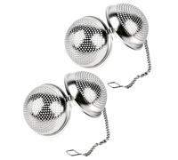 Stampante per tè sfuso, confezione da 2 pezzi, mini pallina riutilizzabile | Diffusore di tè, set di infusori per foglie per bottiglie di rame bollitore ristorante campeggio picnic viaggio festa vacanze