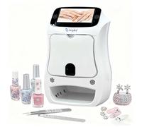 Stampante Per Unghie 3D Con Funzione Smart E Schermo Touch 5", Stampante Nail Art Automatica 2400DPI Con Asciugatura U-V LED, Macchina Professionale Per Uso Domestico E Salone(Machine)