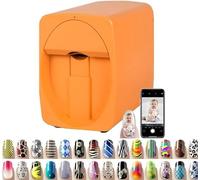 Stampante per Unghie Automatica Intelligente 3D, Supporto WiFi/Fai-da-Te, Riconoscimento Ai del Viso delle Unghie, Stampante Digitale Mobile per Unghie Fai-da-Te, Stampante Digital, Orange