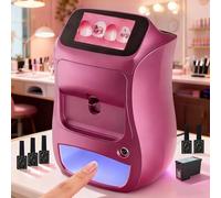 Stampante per Unghie, Stampante 3D per Unghie per Saloni E Casa, Design Wi-Fi/Fai da Te, Stampa/Polimerizzazione Rapida in 30S, Gel Pg4, Inchiostro Fm10, Base Purple
